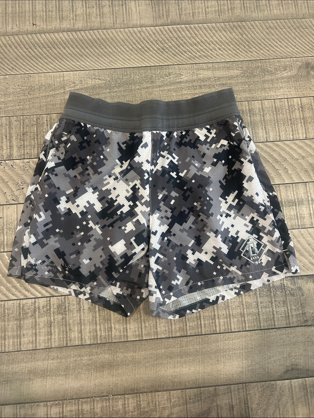 Kids' Gray Digital Camo Athletic Shorts - Casual Performance